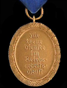 Reverse - RAD long service medal
